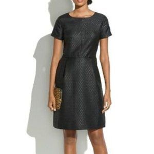 Madewell Metallic Shimmer Brocade Sheath Dress